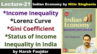 E21 Income Inequality Lorenz Curve Gini Coefficient Status  Nitin Singhania Indian Economy UPSC [upl. by Aehcsrop249]