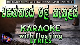 Wasanthaye Mal Kakulai Karaoke with Lyrics Without Voice [upl. by Hasila]