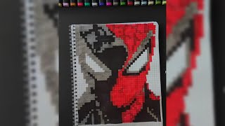 SpiderMan and Venom Pixel Art pixel pixelideas drawing [upl. by Horst]