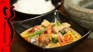 ROTES THAI CURRY mit Rindfleisch – asiatisches Rezept  thailändisch kochen [upl. by Arakahs]