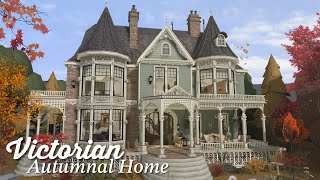 Bloxburg Victorian Autumnal Home  Exterior Speedbuild  Roblox Bloxburg [upl. by Asilet728]