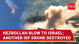 Hezbollah SurfaceToAir Missile Shoots Down Unmanned Israeli Aircraft Over Lebanon  Watch [upl. by Gervase]