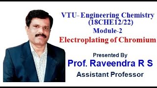 Electroplating of Chromium  VTU Engineering Chemistry [upl. by Nyrhtak]