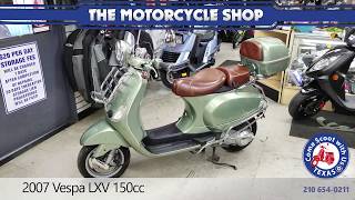 2007 vespa lxv 150cc olive green motor scooter for sale [upl. by Llebasi449]