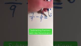 Subtracting Fractions with Like Denominators [upl. by Socha566]