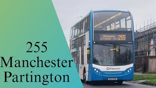 Full route 255 Manchester to Partington Stagecoach Manchester [upl. by Astred]