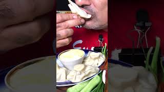 Khinkali with cheese 🧀 sauce  Eating Sounds  ASMR  shorts [upl. by Sivartal]