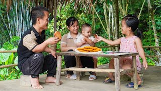 Dwarf family primitive life garden renovation and making sweet potato cakes on a rainy day [upl. by Ranip2]