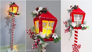 Haz Tu Farol Navideño de Forma económica  Manualidades Navideños Para Vender  Adornos Navideños 🎄 [upl. by Aihsena]