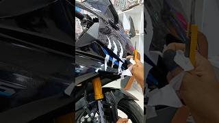 Khamchi Sticker install in Yamaha R15 V4 Black Colour Bike Modified shorts r15v4 modified bike [upl. by Imij]