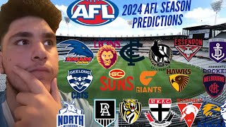 MY AFL SEASON PREDICTIONS 2024 [upl. by Iana]