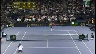 Sampras v Federer  Macao 2007 3rd EXO 56 [upl. by Erlene]