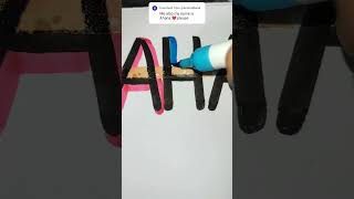 Ahana😲😲 Turn your name into art calligraphy font style PaintTheFont shorts ytshorts viral [upl. by Ima357]