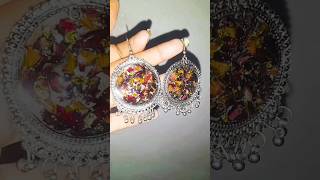 Resin earrings ✨️ 😍 🌹 preserve love resinart videos viralvideo viralshorts [upl. by Gautier]