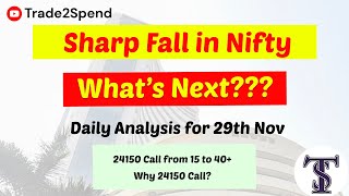 Surprise fall in Nifty  Daily analysis and levels for 29th Nov [upl. by Mal]