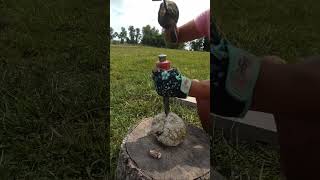 Druzy Quartz  Cracking First Large Shaker Geode geodes quartz druzy rockhounding [upl. by Javler693]