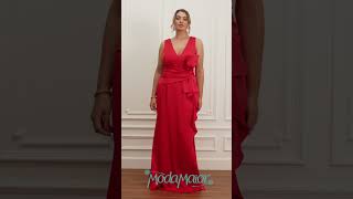 Vestido Plus Size de Festa em Cetim com Detalhe em Laço Elegância e Sofisticação [upl. by Acireh]