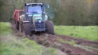 Compilation de tracteur deutzfahr qui patinent ou embourbes [upl. by Oralla]