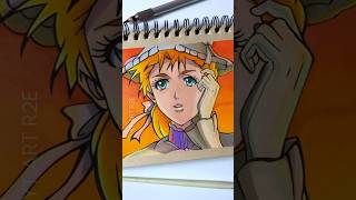 Drawing Erina Pendleton  Jojo’s Bizarre Adventure  Colored Pencil [upl. by Nalro]