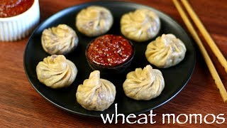 wheat momos recipe  veg wheat momos recipe  atta momos recipe [upl. by Illyes]