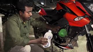 Bajaj Pulsar Ns 125 Engine Oil capacity and grade [upl. by Ellehsem243]