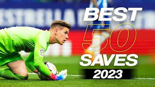 Best 50 Goalkeeper Saves 2023  HD 33 [upl. by Htiekram]