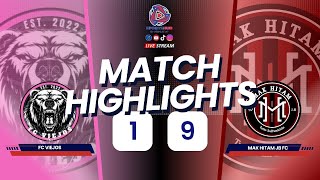 MATCH HIGHLIGHTS  MAK HITAM JB FC 9  1 FC VIEJOS [upl. by Yarled]