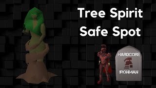 OSRS HCIM  Tree Spirit Safe Spot for low combat levels Lost City Quest [upl. by Nottage705]