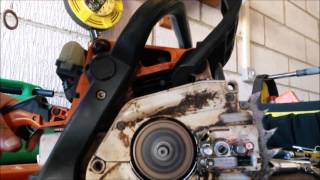 Stihl Chainsaw Clutch in Action  How it Works [upl. by Glenden]