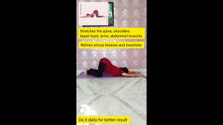 Extended puppy pose uttanshishosana yoga youtubeshorts [upl. by Aneela945]