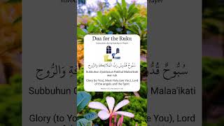 Dua for the Ruku [upl. by Sherrer]