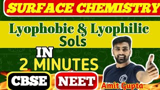 Lyophilic and Lyophobic Sols Class 12  Lyophilic Colloids  Surface Chemistry  Amit Gupta  NEET [upl. by Ima]