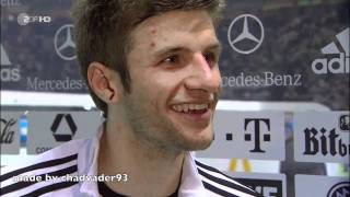 Thomas Müller lustiges Interview über Klose English Subtitles [upl. by Ahtera]