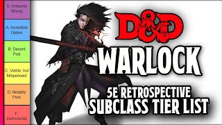 Warlock Subclass Tier List  DampD 5e Retrospective [upl. by Theo]