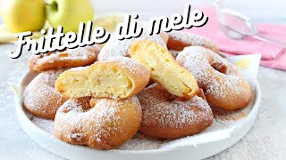 FRITTELLE DI MELE SOFFICI  Ricetta facile per frittelle di mele super cicciose [upl. by Eidua]