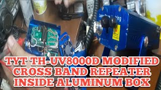 TYT THUV8000D MODIFIED CROSSBAND REPEATER INSIDE ALUMINUM BOX [upl. by Willey246]