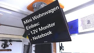 Mini Wohnwagen DIY  TV Deckenhalterung  Notebook Halterung  Verkabelung [upl. by Yentirb929]