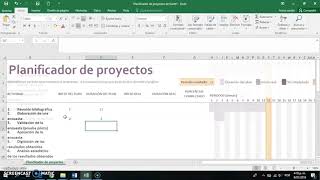 Elaboración de cronograma  Diagrama de Gantt Excel [upl. by Hegyera]