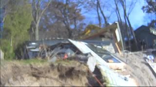 Timelapse Erosion forces demolition of lakeshore home [upl. by Elita]