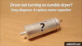 Tumble dryer drum not turning How to diagnose amp replace motor capacitor HotpointIndesitCreda [upl. by Sabir214]