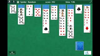 Spider Solitaire Gameplay Walkthrough Difficult 4 suits [upl. by Enomad]