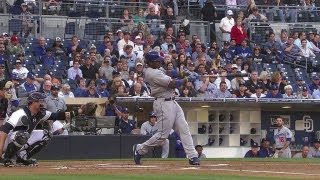 LADSD Puig lifts a solo shot to open the scoring [upl. by Aletsirc]