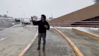 Diné College Campus Turns into Winter Wonderland [upl. by Aekin]