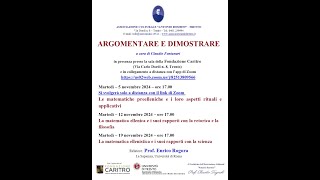 1° ciclo “ARGOMENTARE E DIMOSTRARE”  Prof Enrico Rogora [upl. by Notserp769]