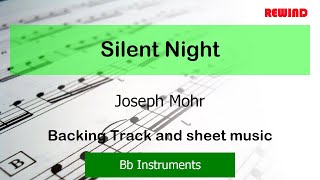 Silent Night Tenor Sax Clarinet Trumpet Backing Track and Sheet Music [upl. by Tini]