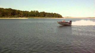 Charger Bass Boat w 150hp Evinrude Fast Strike running with McFadden Marine [upl. by Tressia]