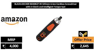 BLACKDECKER BD40K27 4V 635mm Li ion Cordless Screwdriver with E Clutch and Intelligent Torque Syst [upl. by Elissa401]