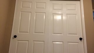 How to replace knobs on closet doors  before and after [upl. by Spillar]