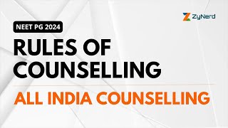 All India  Rules of Counselling  NEET PG 2024 [upl. by Auhel]