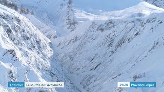 HautesAlpes  avalanche impressionnante près du village de La Grave [upl. by Magner911]